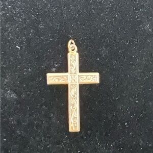Vintage, Tiny & Elegant Gold Cross Pendant